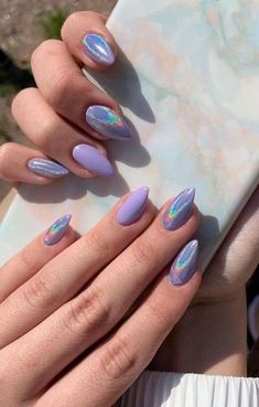 Unghie Sfumate, Pink Chrome Nails, Pastel Nails Designs, Chrome Nails Designs, Purple Nail Designs, Lavender Nails, Thanksgiving Nails, Nails Polish, Pastel Nails