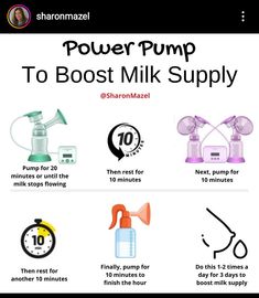 the instructions for how to use power pump to booster milk supply from shannanmazol