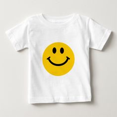 Retro Yellow Happy Face Baby T-Shirt?rf=238531712833369200 Playful White T-shirt For Everyday, Playful White Tops For Everyday, Playful White T-shirt With Smiley Face, Unisex White T-shirt For Playtime, Fun White Everyday T-shirt, White Crew Neck T-shirt For Playtime, Playful White Top With Smiley Face, White Fun T-shirt For Playtime, White Playful T-shirt With Smiley Face