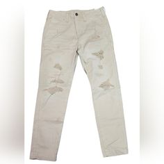 American Eagle Men's Slim Lived-In Distressed Flex Khaki Pants Size 28x30 Nwt Measurements: Waist 30" Length 37.5" Inseam 28.5" Material: 92% Cotton 5% Recycled Cotton 3% Elastane Upgrade Your Casual Wardrobe With These American Eagle Men's Slim Lived-In Distressed Flex Khaki Pants In Size 28x30, Brand New With Tags (Nwt). These Trendy Khaki Pants Feature A Slim Fit And Distressed Detailing, Providing A Modern And Effortlessly Cool Look. The Flex Fabric Ensures Maximum Comfort And Mobility, Maki Fall Distressed Cotton Pants, High Rise Ripped Cotton Pants, Distressed Tapered Leg Bottoms For Fall, Distressed Cotton Bottoms With Tapered Leg, Fall Distressed Tapered Leg Bottoms, Casual Distressed Tapered Leg Pants, Mid-rise Ripped Cotton Pants, Pants American Eagle, Cheap Men's Khaki T-shirt