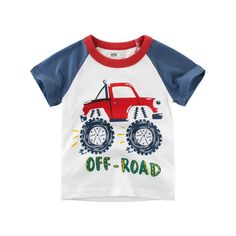 Elevate your child's wardrobe with our Cartoon Printed T-shirt for Kids. Crafted with fun and vibrant designs, this tee encourages imaginative play and adds a touch of whimsy to everyday outfits. Perfect for the vivacious and adventurous young ones, this tee is a must-have for every child's wardrobe. Features: Material: Crafted from a soft blend of cotton and polyester Seasonal Fit: Ideal for summer's warmth Pattern: Decorated with a charming, whimsical cartoon graphic Sleeves: Features short sl Childrens Clothes Boys, Baby Boy T Shirt, Baby T Shirts, Baby Boy Fashion, Cartoon T Shirts, Summer Boy, Boys Top, Summer Kids, Kids Sweatshirt