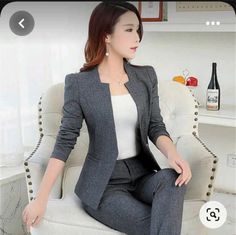 Outfits For Interview, Business Professional Outfits, Office Outfits Women, Womens Dress Suits, Professional Wear, Office Dress, Slim Trousers