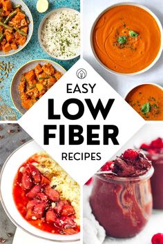 Low Fiber Recipes, Diviticulitis Diet, Fiber Foods List, Aesthetic Diet, Diet Aesthetic