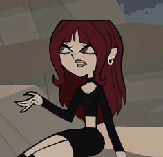 Cartoon Girl, Red Hair, Drama, Red, Hair, Black