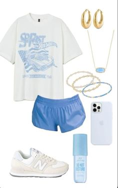 blue outft inspo! Camp Outfits, Outfit Boards, Preppy Jewelry, Outfit Inspo Summer