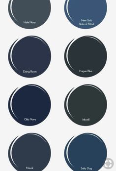 the different shades of blue and gray paint