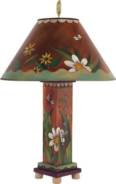 Box Table Lamp –  Elegant table lamp with floral garden motifs Interior Art Deco, Shabby Chic Lamp Shades, Elegant Table Lamp, Chic Lamp, Box Table, Painting Lamp Shades, Shabby Chic Lamps, Victorian Lampshades, Diy Shades