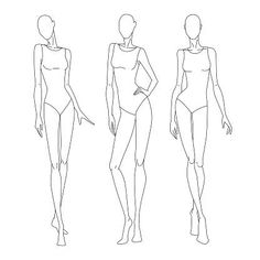 three female mannequins standing in different positions