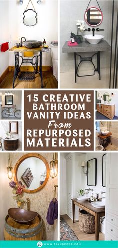 bathroom vanity ideas to repurposed materials