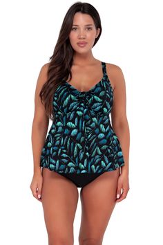 Marin Tankini Top | Everything But Water Cheap Tankini For Sunbathing, Affordable Tankini With Built-in Bra For Beach Season, Cheap Beachy Sleeveless Tankini, Cheap Seamless Tankini For Poolside, Cheap Solid Tankini With Built-in Bra, Cheap Low-rise Tankini For Pool, Cheap Stretch Printed Tankini, Casual Tankini With Built-in Bra, Cheap Fitted Seamless Tankini