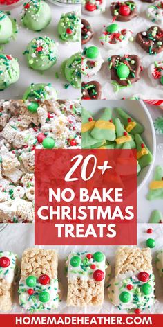 no bake christmas treats that are easy to make and delicious for the whole family