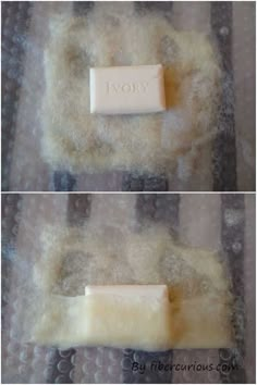 two pictures of soaps on top of each other with the words joy written in them