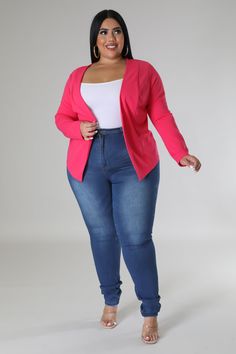 Fitted Outerwear With Pockets, Open Front, Casual Stretch Blazer For Fall, Trendy Open Front Stretch Outerwear, Trendy Stretch Open Front Outerwear, Casual Fitted Open Front Blazer, Casual Open Front Fitted Blazer, Fitted Open Front Outerwear, Girl Sign, No Closure