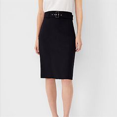 Belted Looped Waist Pencil Skirt. Back Zipper. Length 23” Waist 12.5” Flat Lowballs Will Not Be Accepted If It’s Listed It’s Available No Modeling/Holds Knee-length Workwear Skirt With Belt Loops, Elegant Business Casual Skirt With Belt Loops, Black Belted Pencil Skirt, Office Pencil Skirt With Belt Loops, Office Knee-length Skirt With Belt Loops, Elegant Belted Knee-length Bottoms, Chic Workwear Pencil Skirt With Belt Loops, Fitted Pencil Skirt With Belt Loops For Workwear, Chic Pencil Skirt With Belt Loops For Work