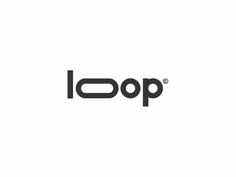 the logo for loop is shown in black and white