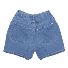 Item is in good used condition. Item states size 4P. >Size: XXS >Waist Size: 24" >Inside Leg: 3" >Rise: 11" >Hem: 10" 90s Denim Blue Shorts With Pockets, 90s Fitted Jean Shorts With Pockets, Fitted 90s Jean Shorts With Pockets, 90s Style Fitted Jean Shorts With Pockets, 90s Style Short Jeans With Pockets, 90s Style Short Jeans, 90s High Waist Denim Jean Shorts, Fitted Denim Shorts In 90s Style, 90s Denim Shorts With Pockets