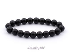 "This is matte black onyx bracelet is made of 8 mm beads. Lovely and elegant bracelet! All of the beads have been strung on high-quality elastic cord. There are no metal elements in the bracelet. You will love this! BLACK ONYX gives strength. It promotes vigor, steadfastness and stamina. Imparts self-confidence, helping you to be at ease in your surroundings. Onyx banishes grief, enhances self-control and stimulates the power of wise decision-making. It encourages happiness and good fortune. Ony Minimalist Black Onyx Beaded Bracelets, Minimalist Black Onyx Bracelet, Black Onyx Stretch Bracelet With 8mm Beads, Black Onyx 8mm Beads Stretch Bracelet, Black Onyx Crystal Bracelet With 8mm Beads, Black Onyx Round Beads Bracelets, Minimalist Black Stretch Bracelet With Round Beads, Onyx Crystal, Meditation Bracelet