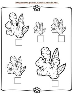 the printable worksheet for children to learn how to draw cartoon animals and plants