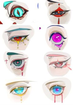 the different types of eyes are shown in this drawing lesson, which shows how to draw them