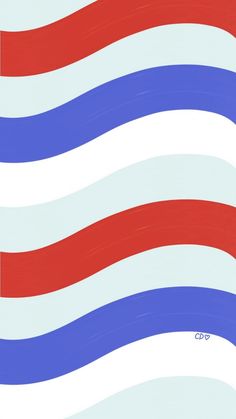 a red white and blue striped flag is shown in this graphic art style photo by person