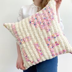 "LOVE Puff Pillow Pattern **This Listing is for a PATTERN ONLY** -no physical item will be shipped. THIS PATTERN IS AVAILABLE FOR FREE ON MY WEBSITE AT:  https://www.nautikrallcrochet.com/blog-freepatterns/love-puff-pillow-pattern (This listing is for those who wish to have an advertisement free pattern or printable copy). I hope you love everything about it-I hope you dive into your gorgeous stash of yarns--I hope you love each satisfying mini puff stitch granny and I hope you end up with a squ Puff Stitch Granny Square, Puff Pillow, Crochet Granny Square Pattern, Granny Square Häkelanleitung, Motifs Granny Square, Crochet Pillows, Crochet Granny Square Blanket, Crochet Granny Square, Puff Stitch