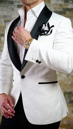 A classic S by Sebastian Dinner Jacket. Get yours today! Be Bold. #sebastiancruzcouture Man Street Style, Groomsmen Outfit, Wedding Best Man, Gentleman Mode, Men Suits Wedding, Suit Stores, Outfit Work, Man Blazer, Groom Tuxedo