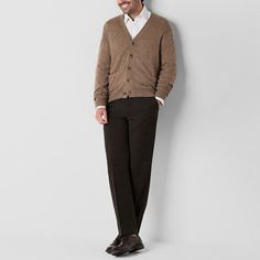 Cut for a classic-fit, this pair of men's Stafford twill pants are perfect to tailor your outfit for work or a special occasion. Made from a soft stretch, wool-blend, they have hook-and-eye and zipper closure, side and back pockets, and straight legs.Front Style: Flat FrontClosure Type: Zipper, Hook & EyeFit: Classic FitPockets: 2 Back Button Pockets, 2 Side Slip PocketsRise: At WaistFiber Content: 51% Wool, 47% Polyester, 2% SpandexFabric Description: TwillLining: UnlinedInseam: 28 InLeg Style… Outfit For Work, Flat Front Pants, Twill Pants, Work Outfit, Wool Blend, Special Occasion, Product Description, Zipper, Wool