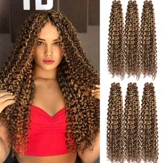 PRICES MAY VARY. Crochet Hair Extensions Material: FEILIMEI Deep Wave Crochet Hair is Made by High Quality Synthetic Fiber.Tangle-free,Light Weight,Soft and Smooth as Human Hair. Quick to Install, Braid Hair & Easy Style to Shawl Hair, Ponytail According to Your Preference. Curly Crochet Hair Size & Weight: 22inch, 90g/Pack, 28inch,110g/Pack, 1Pack/Lot.Wash and Protect Wavy Crochet Hair Like Your Own Hair,You Can Spray More Water or Essential Oil to Hair Care before Installation, Will Be Better Deep Wave Crochet Hair, Ocean Wave Crochet, Wavy Crochet, Curly Crochet Hair, Ocean Wave Crochet Hair, Wave Crochet, Hair For Black Women, Afro Curls, Curly Crochet Hair Styles