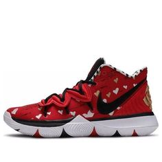 Nike SneakerRoom x Kyrie 5 'I Love You Mom Red White' CU0677-600 (SNKR/Basketball) Kyries Shoes Red, Kyrie 5, Kyrie Irving, Nike Kyrie, I Love You Mom, Love You Mom, Red White, I Love You, Red And White