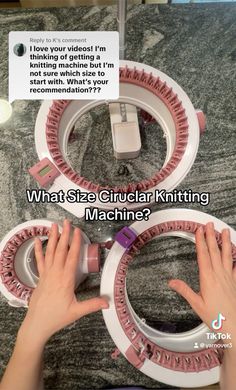 someone is trying to fix the circular knitting machine