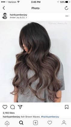 Balayage Hair Ash, Ash Brown Balayage, Brown Balayage, Ombré Hair, Balayage Brunette, Hair Color And Cut