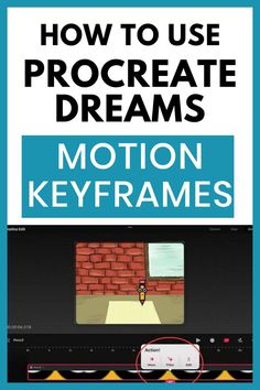 how to use procreate dreams motion keyframes