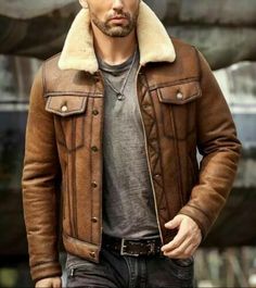 Cotton Coat Men, Jaket Motor, Fur Coat Men, Cotton Jacket Men, Mens Fur Coat, Fur Jacket Women, Mens Leather Coats, Moda Denim, Men's Leather Jacket