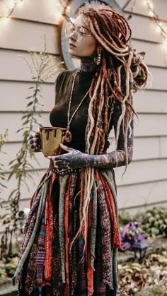 Dreadlocks Girl, Dreads Girl, Beautiful Dreadlocks, Estilo Hippy, Mode Hippie, Hippie Hair, Dreads Styles, Estilo Hippie, Dread Hairstyles