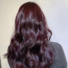 Red Hair In Dark Hair, Dark Red On Dark Hair, Dark Red Hair On Brunettes, Dark Colour Hair Dyes, Burgundy Colour Hair, Dark Vampire Hair, Simple Hair Colour Ideas, Red Hair Dye On Dark Hair, Darkest Red Hair Color