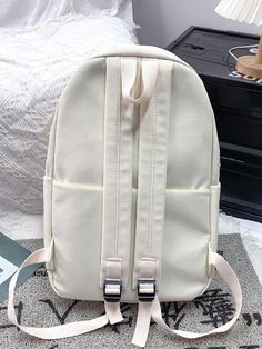 Bag For Love - Letter Graphic Large Capacity Backpack - Women Backpacks Product Description Color White Strap Type Adjustable Pattern Type Letter Style Preppy Bag Size Large Quantity 1 piece Type Functional Backpack Composition 100% Nylon Material Nylon Size Chart INCH CM Size Bag Width Bag Height Bag Length Strap Length one-size 5.1 16.5 11.8 37.4 Size Bag Width Bag Height Bag Length Strap Length one-size 13 42 30 95 Similar Products h2 { text-align: center; } .red-box { width: 100%; display: f Trendy White Canvas Backpack, White Canvas Backpack For Back To School, White Large Capacity Backpack For Students, Large Capacity White Backpack For Students, White Canvas Backpack For Daily Use, White Backpack For Daily Use With Large Capacity, White Large Capacity Backpack For Everyday, White Softback Backpack For Students, Everyday Large Capacity White Backpack