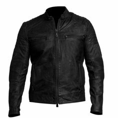 Mens Cafe Racer Biker Vintage Motorcycle Distressed Black Real Leather Jacket | eBay Mens Biker Style, Black Cafe Racer, Jaket Motor, Cafe Racer Leather Jacket, Vintage Cafe Racer, Cafe Racer Jacket, Biker Jacket Men, Best Leather Jackets, Black Leather Biker Jacket