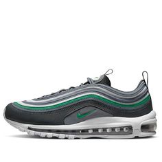 Nike Air Max Sporty Gray, Sporty Nike Air Max In Gray, Nike Air Max Gray With Air Cushioning, Gray Nike Air Max With Air Cushioning, Nike Air Max Gray Sneakers For Sports, Nike Air Max 97, Grey Green, Air Max, Nike Air Max