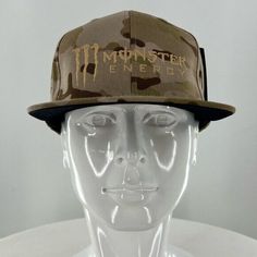 NWT The Classic Yupoong Multicam Arid Monster Energy camo hat with an adjustable snapback strap. There is a small hole on top of the hat from a tag(see photos). No rips, stains or smells. Hat will be shipped in a box to avoid crushing. Size - OS Brim - 2.75” Smoke free home! Reasonable offers welcome! RTR inventory: C-A - 3093 Camo Hat, Camo Hats, Monster Energy, In A Box, A Box, Camo, Accessories Hats, Shoe Accessories, Mens Accessories