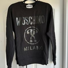 Worn A Couple Times, 100% Cotton, Usa 38 Moschino Shirt, Couple Time, Black Logo, Moschino, Mens Shirts, Man Shop, Sweatshirts Hoodie, Sweatshirts, ? Logo