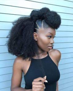 Afro Look, Natural Braided Hairstyles, Big Afro, 4c Hair, Natural Hair Updo, Dope Hairstyles, Natural Hair Inspiration, Going Natural