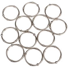 10 pairs of metal rings with holes on each side