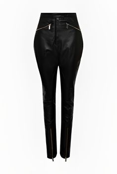 Women's Leather Biker Pant In Black The women's leather biker pant is a perfect addition to your collection of leather accessories. Made from real leather and designed with a slim fit that enhances the curves, this item is comfortable, stylish, and durable. The zip-fastening ankle makes it easy to get on or off with gloves or hands-free. Outer Shell: Real Leather Leather Type: Sheepskin Leather Finish: Semi-aniline Feature: Zip Fastening Ankles Style: Biker Jeans Front Pockets: Two Zip Pockets C Leather Biker Pants, Leather Shorts Women, Short Leather Skirts, Biker Pants, Leather Jumpsuit, Sheepskin Jacket, Shearling Vest, Studded Jacket, Distressed Jacket