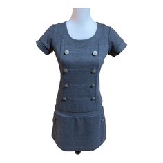 Pepe Jeans British Denim Brand British Grey Short Sleeve Above-The-Knee Dress. Embellished With Double Button Columns. High Quality Material. Excellent Condition/Never Worn. Smoke-Free Home. Ptp 16”, Length 31.5. Casual Gray Fitted Mini Dress, Casual Gray Knee-length Mini Dress, Gray Knee-length Casual Mini Dress, Fitted Gray Cotton Mini Dress, Fitted Gray Casual Dress, Fitted Cotton Mini Dress For Work, Knee-length Cotton Mini Dress With Buttons, Fitted Cotton Mini Dress With Buttons, Casual Fitted Mini Dress For Work