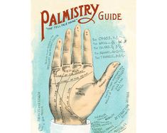 the palmistry guide book is on display