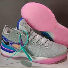 Nike Zoom Lebron Nxxt Gen Ep Wolf Grey Men Basketball Shoes Sneakers Dr8788-002 S/N: Dr8788002 Color: Wolf Grey/Pink Spell Made In: Vietnam Condition: Brand New With Box Pink Breathable Lace-up Basketball Shoes, Pink Breathable High-top Custom Sneakers, Nike Pink Basketball Shoes For Light Sports, Volleyball Jokes, Zapatillas Nike Basketball, Lebron Nxxt Gen, Bb Shoes, Lebron James Shoes, Girls Basketball Shoes