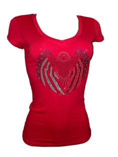 Fitted V-neck Top With Rhinestones, Red Eagle, Affliction Shirt, Harley Davidson Clothing, Boutique Couture, 4th Of July Celebration, Fitted Tee, Jersey Shore, Virtual Closet