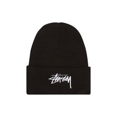 Find NIKE X Stussy Cuff Beanie on Editorialist. This Cuff Beanie by Nike and Stussy is rendered in black with white embroideries of each brand's logo on the cuff for a minimalist aesthetic. It's from SS20 and rib-knitted for a stretchy fit. Casual Cotton Beanie With Letter Print, Winter Streetwear Beanie With Letter Print, Hip Hop Beanie For Streetwear In Winter, Hip Hop Beanie For Winter Streetwear, Winter Streetwear Hats With Letter Print, Letter Print Beanie For Streetwear, Black Nike Casual Hat, Black Hats With Embroidered Logo For Streetwear, Black Beanie With Letter Print For Streetwear