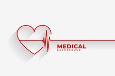 Red heart with heartbeat line medical ba... | Free Vector #Freepik #freevector #healthcare-background #lab-background #health-background #medical-background Heart Medical, Doctor Logos, Heartbeat Line, Hospital Logo, Background Heart, Heart Line, World Heart Day, Zestaw Ikon, Clinic Logo