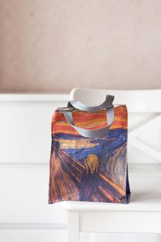 Reusable lunch bag can be used for sandwich, snacks and whatever you like. Sizes: > Small 8"x4" high 10" (20cm x 10cm x 25cm). > Large 10"x4"high 12" (25cm x 10cm x 30cm).Materials: 100% linen, inside-100% linen waterproof. your lunch will be save in this bag.The bag is closing with magnetic button. FOOD SAFE MATERIALS.machine washable.If you need more then one bag, different size, you have questions or special orders, please write me e-mail or conversation note.Thank you for stopping in m Rectangular Reusable Lunch Bag For School, Reusable Rectangular Lunch Bag For School, Eco-friendly Rectangular Reusable Lunch Bag, Eco-friendly Rectangular Lunch Bag, Rectangular Reusable Lunch Bag Gift, Eco-friendly Rectangular Lunch Bag Gift, Edvard Munch The Scream, Munch The Scream, Canvas Lunch Bag